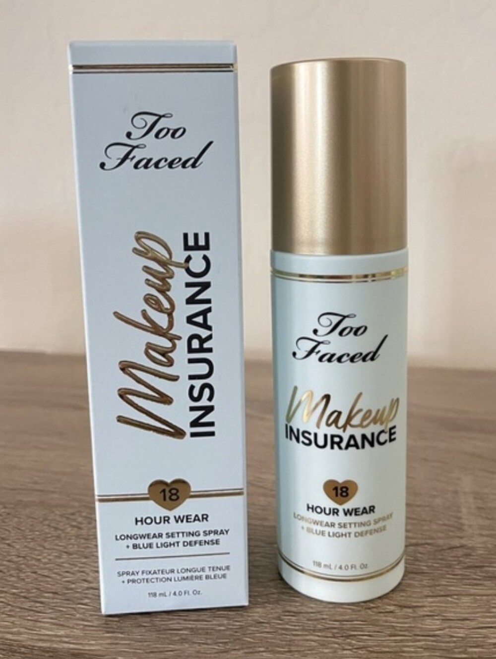 Too Faced Makeup Insurance Setting Spray - 18 hour wear NEW NIB FRESH 4oz